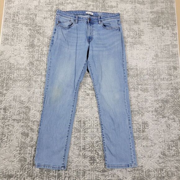 English Laundry Jeans Mens 36x32 Blue Harrow Straight Fit 5-Pocket Stretch Denim - Picture 1 of 15